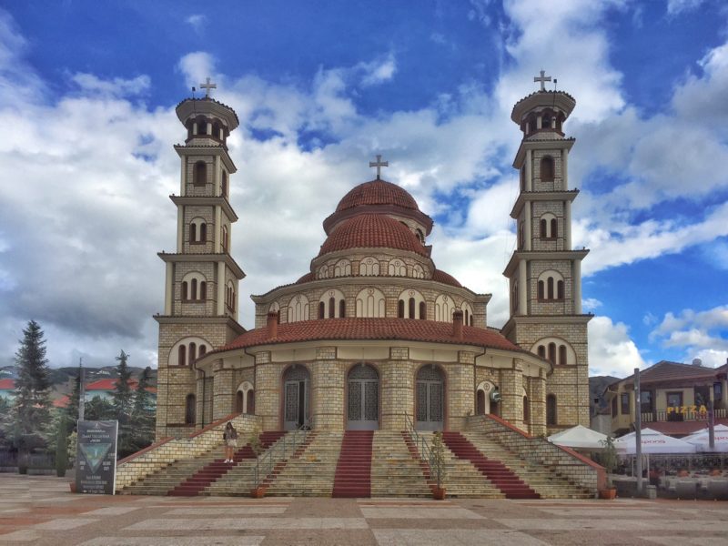 De orthodoxe kerk / kathedraal van Korça.