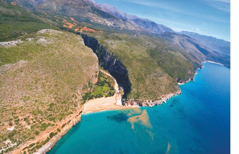 Het Gjipe strand, fotograaf: Alket Islami