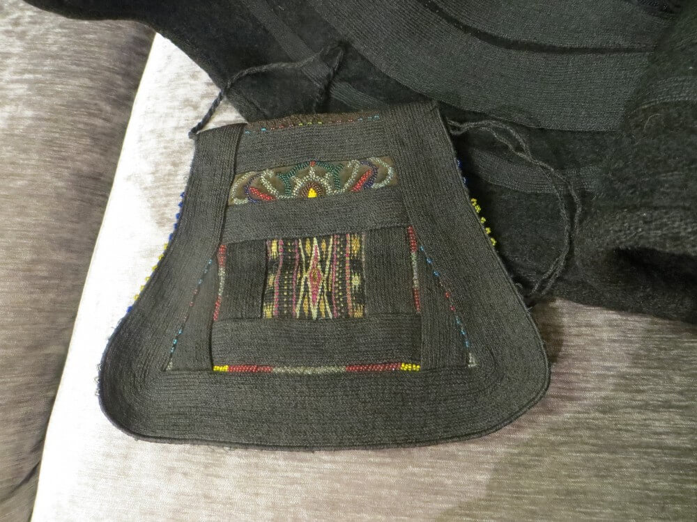 stofen tasje met albanese motieven van het noorden