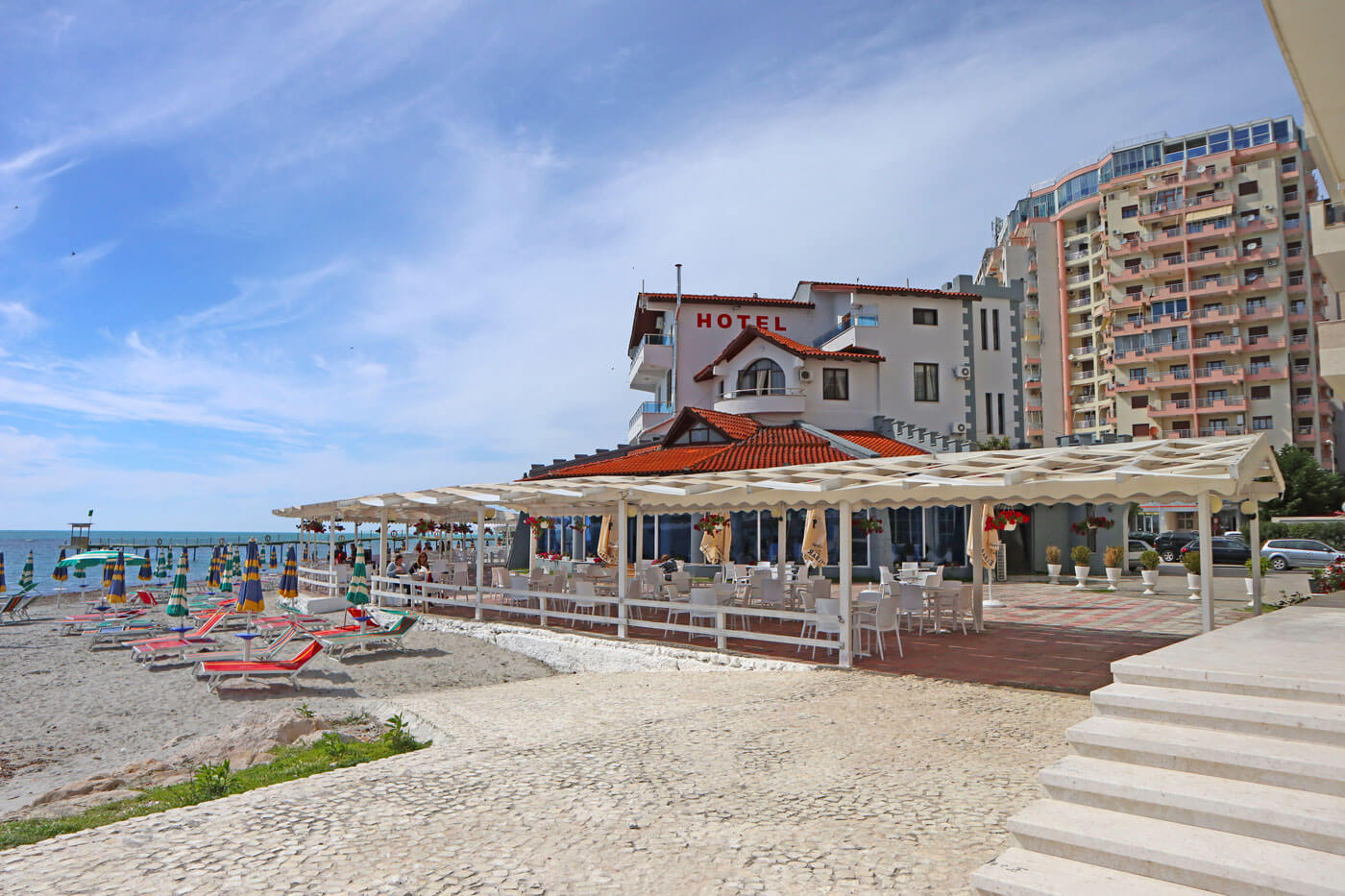Strand Currilat in Durres Albanie