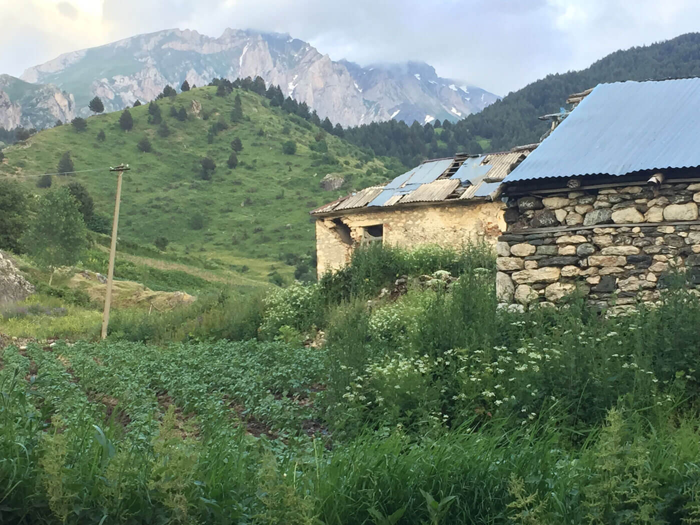 Radomire, oude, verlaten huizen.
