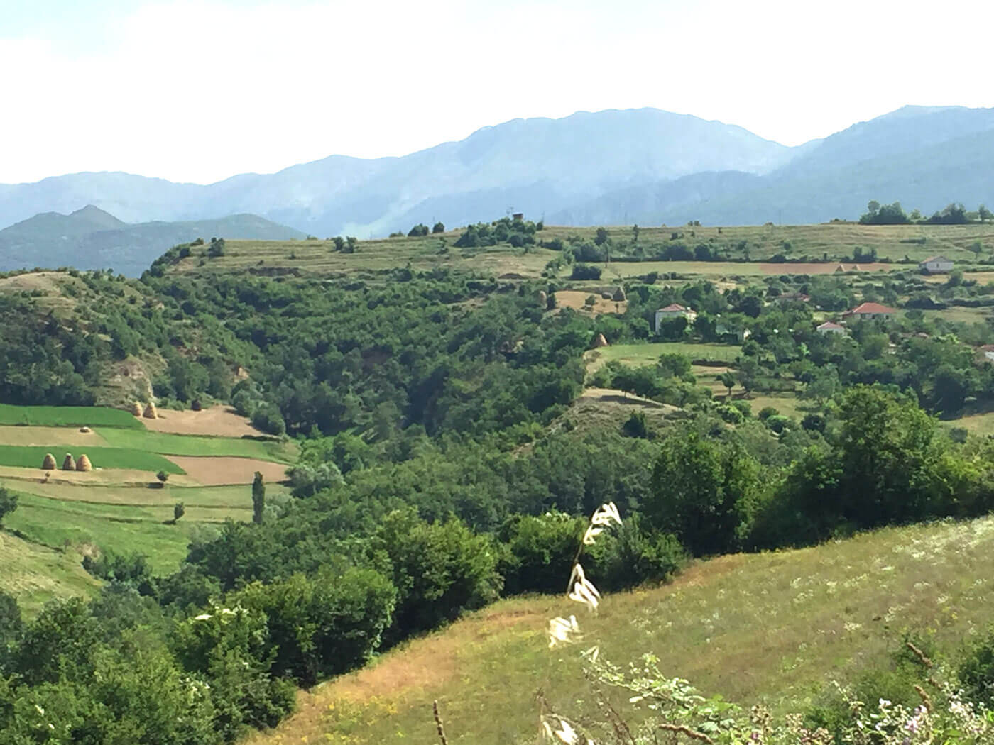 Het landschap in de Mat-regio, Albanië