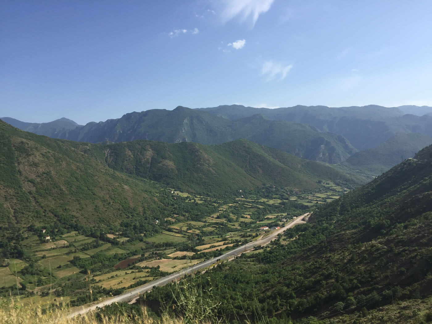Het landschap in de Mat-regio, Albanië