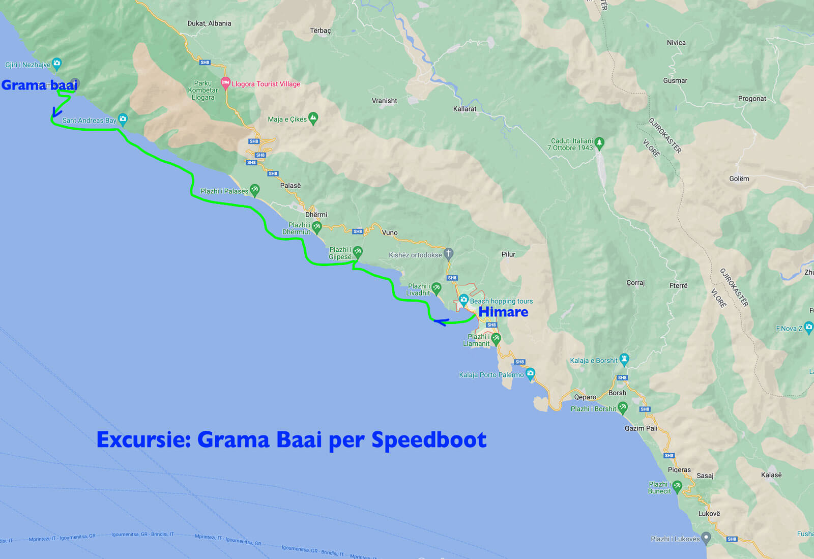 Kaart-Excursie-Grama-Baai-per-speedboot