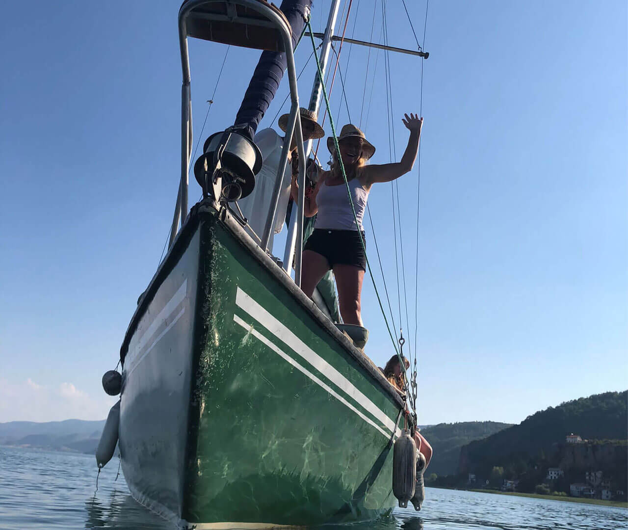 Zeilen op het meer van Ohrid