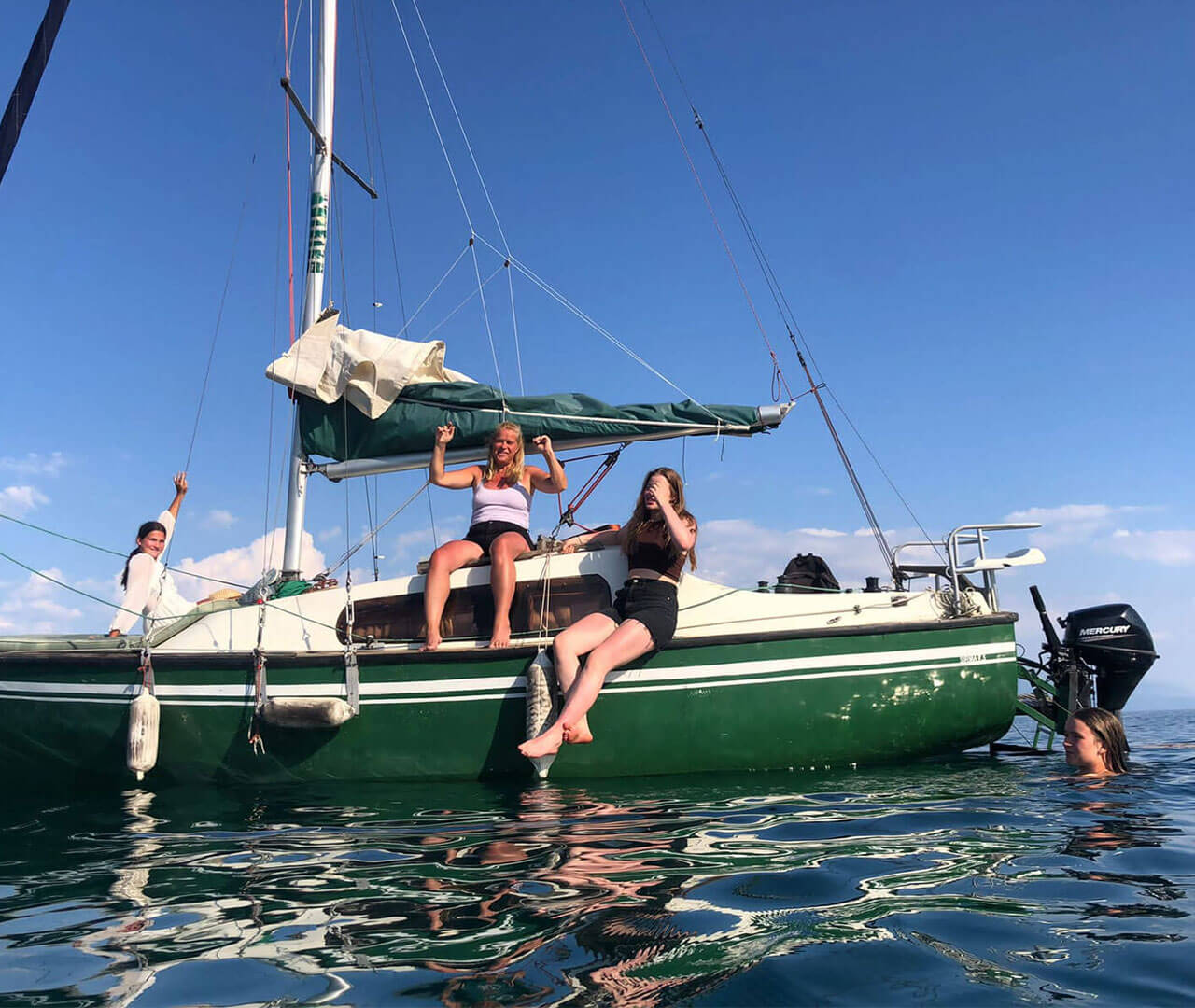 Zeilen op het meer van Ohrid